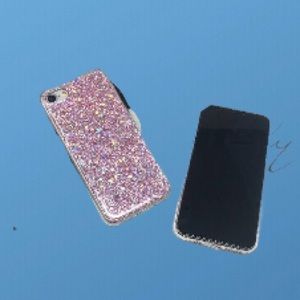 Sealed iPhone X Pink glittery phone case